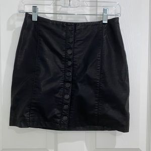 Free People Leather Skirt
